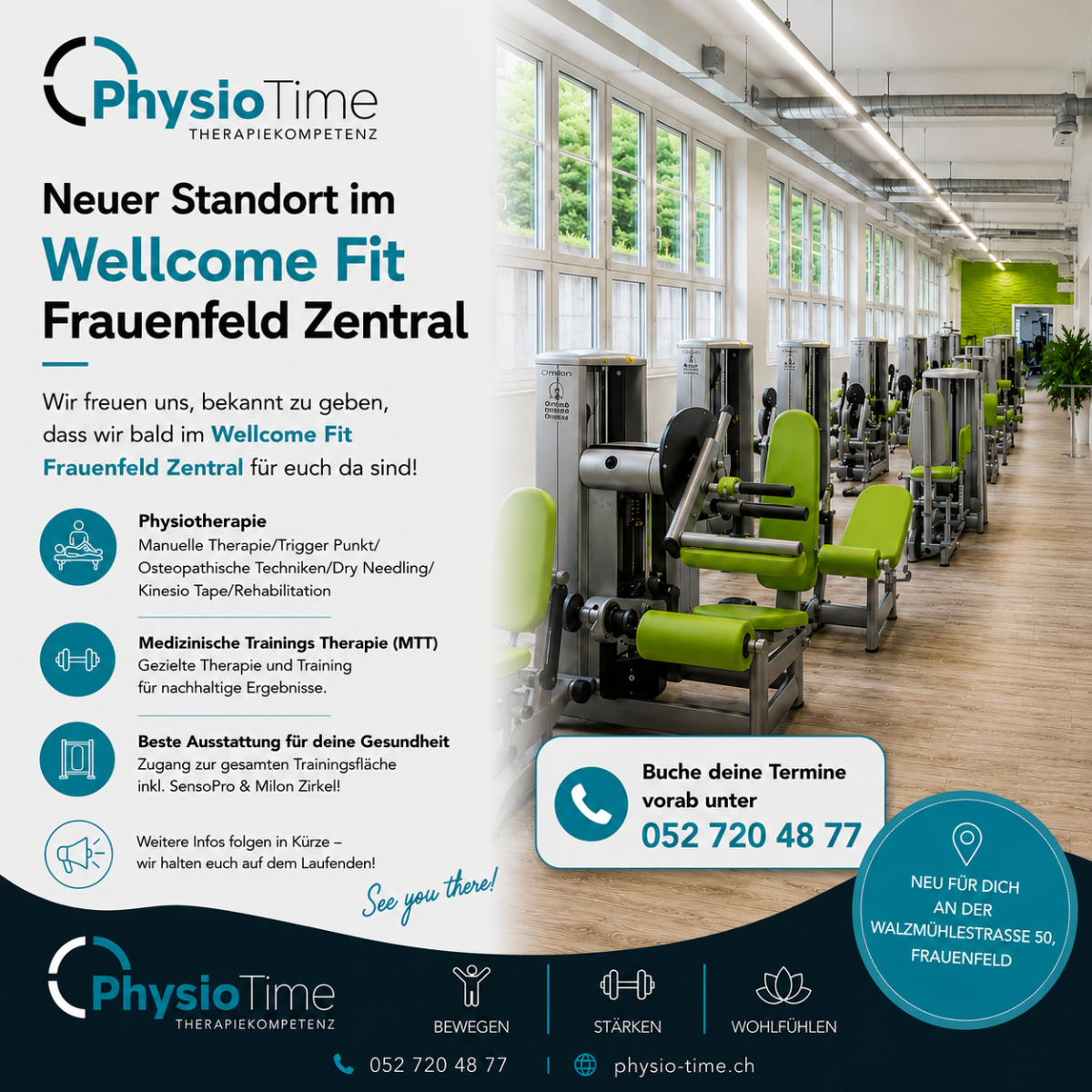 Neuer Standort im Wellcome Fit Frauenfeld Zentral